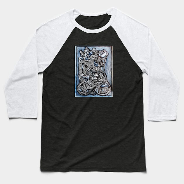 The Three Norns Baseball T-Shirt by AndersHoberg